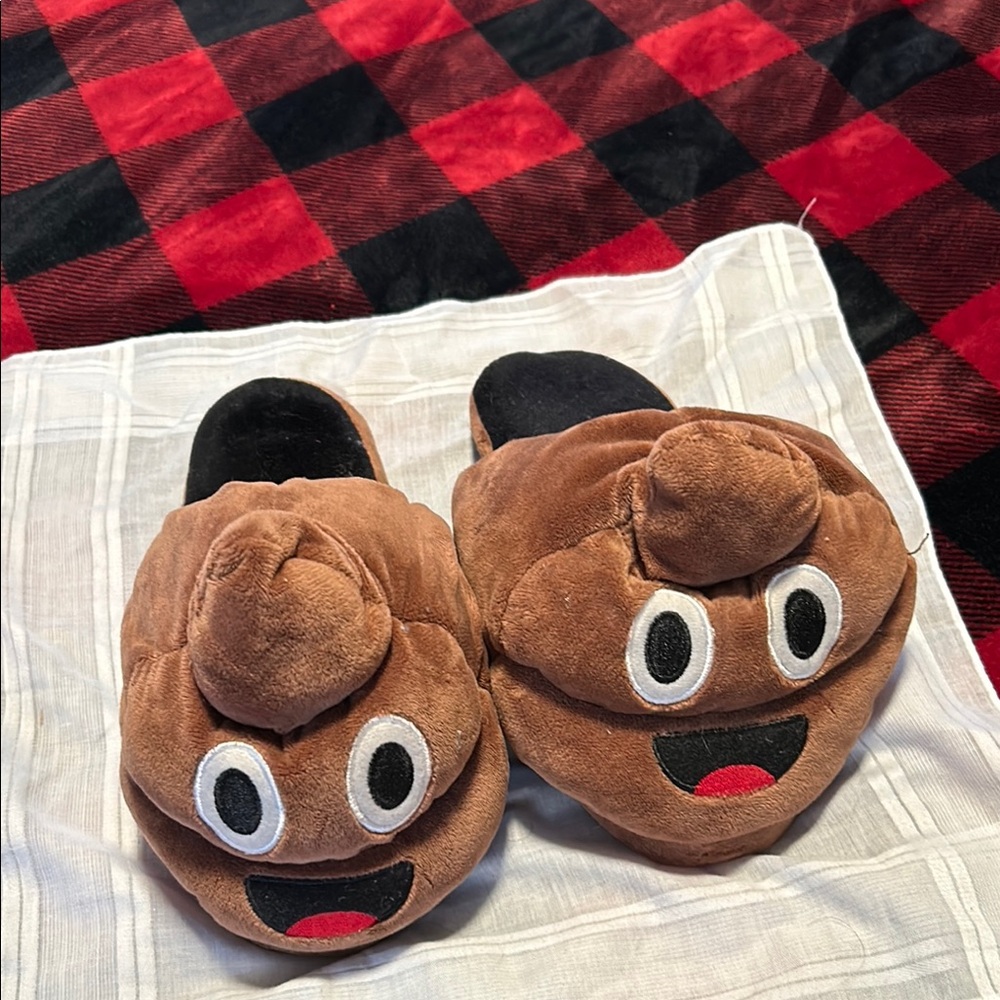 Brown Emoji Slippers